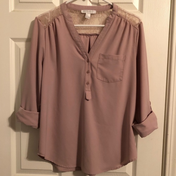 Forever 21 Tops - F21 Pink Blush Blouse